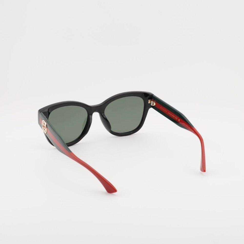 Gucci GG1866SK 001 Sunglasses Black Square Frame, Grey Lenses - Picture 8 of 10